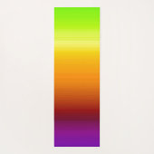 緑、オレンジ、紫のサンセットスカイあなたの名前を追加 ヨガマット (裏面)