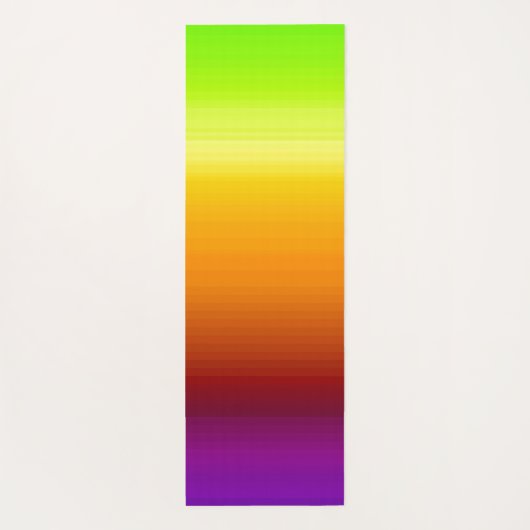 緑、オレンジ、紫のサンセットスカイあなたの名前を追加 ヨガマット (裏面)