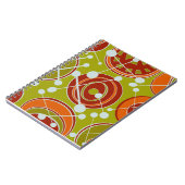 緑、オレンジ、赤、白のジオシェイプ ノートブック (左側)