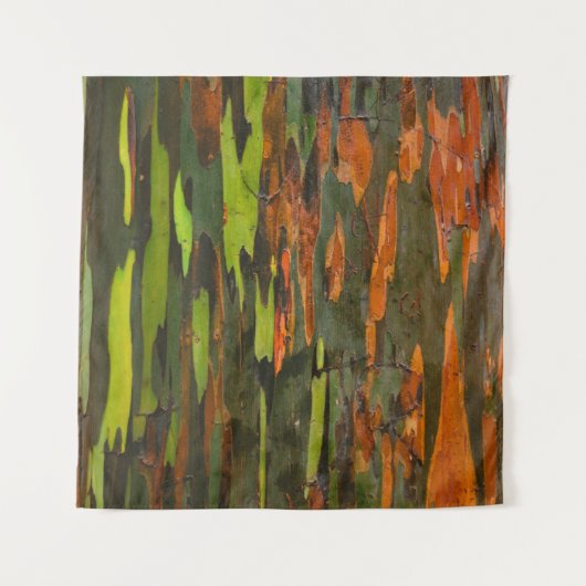 緑、オレンジ、黒の抽象芸術絵画の タペストリー (正面)