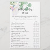 緑 – オーバーまたはブライダルシャワーゲーム (正面)