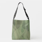 緑、カッコいいトレンディー水色抽象芸術 クロスボディバッグ (裏面)