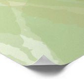 緑、カッコいいトレンディー水色抽象芸術 ポスター (角)