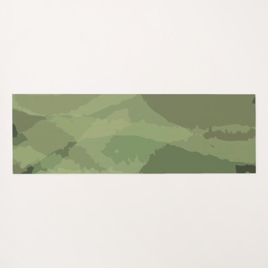 緑、カッコいいトレンディー水色抽象芸術 ヨガマット (裏面(横))