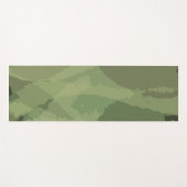 緑、カッコいいトレンディー水色抽象芸術 ヨガマット (正面(横))