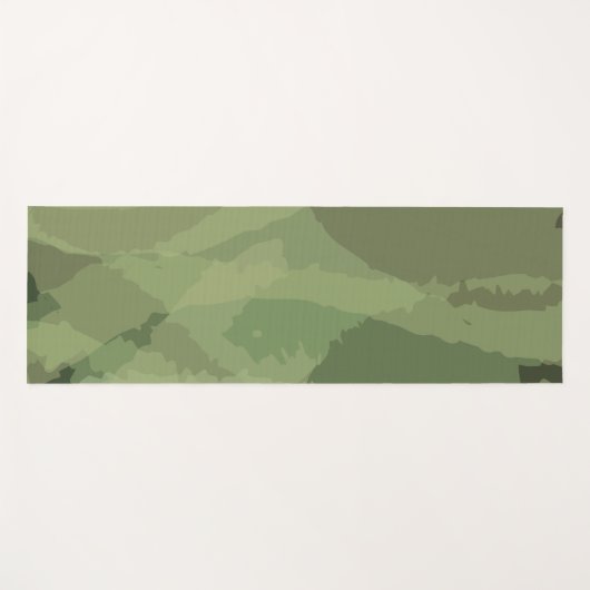 緑、カッコいいトレンディー水色抽象芸術 ヨガマット (正面(横))