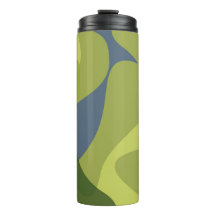 緑、カッコいいトレンディー、波モダン状オーガニック形