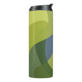 緑、カッコいいトレンディー、波モダン状オーガニック形 タンブラー (回転左)