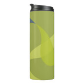 緑、カッコいいトレンディー、波モダン状オーガニック形 タンブラー (回転右)