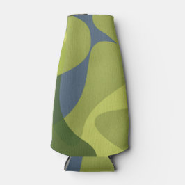 緑、カッコいいトレンディー、波モダン状オーガニック形 ボトルクーラー