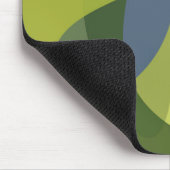 緑、カッコいいトレンディー、波モダン状オーガニック形 マウスパッド (コーナー)