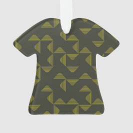 緑、カッコいい、ユニークトレンディー三角形パターン オーナメント