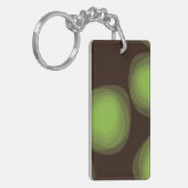 緑， カッコいい,ユニーク,トレンディー，都市花抽象芸術 キーホルダー (正面左)