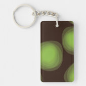 緑， カッコいい,ユニーク,トレンディー，都市花抽象芸術 キーホルダー (正面)