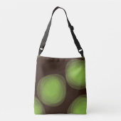 緑， カッコいい,ユニーク,トレンディー，都市花抽象芸術 クロスボディバッグ (裏面)
