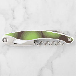 緑， カッコいい,ユニーク,トレンディー，都市花抽象芸術 ソムリエナイフ