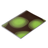 緑， カッコいい,ユニーク,トレンディー，都市花抽象芸術 ノートブック (左側)