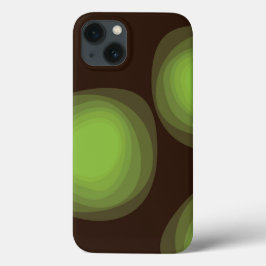 緑, カッコいい,ユニーク,トレンディー,都市花抽象芸術 iPhone 13ケース