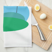 緑 キッチンタオル (四つ折り)