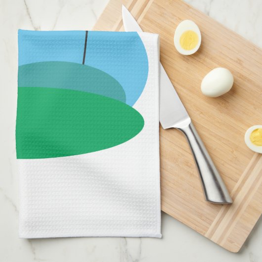 緑 キッチンタオル (四つ折り)