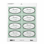 緑 |キャニングパーソナライズされたステッカー ラベル (フルシート)