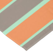 緑、グレー、オレンジのストライプパターン テーブルクロス (アングル)