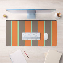 緑、グレー、オレンジのストライプパターン