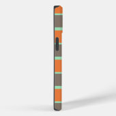 緑、グレー、オレンジのストライプパターン Case-Mate iPhoneケース (裏面 / 右)