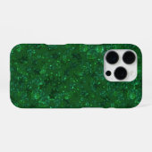 緑、コンフェティ、ラメ iPhoneケース (裏面横)