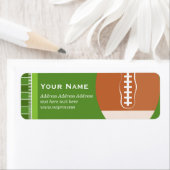 緑，サッカー，スポーツ差出人住所ラベル ラベル (インサイチュ)