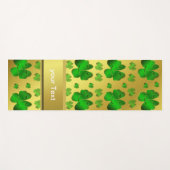 緑，シャムロック，金ゴールド，光沢，文字，サンタペトリック ヨガマット (正面(横))