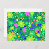 緑、シャルトレウス、ピンク、パレーケット シーズンポストカード (正面/裏面)