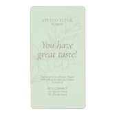 緑| シンプルモダンFlorist出荷ラベル ラベル (正面)