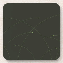 緑、シンプル自然エレガント抽象芸術 コースター