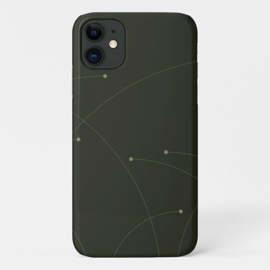緑、シンプル自然エレガント抽象芸術 Case-Mate iPhoneケース (裏面)