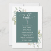 緑、シーティングプランカード（ゲスト名は緑） (正面)