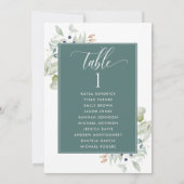 緑、シーティングプランカード（ゲスト名は緑） (裏面)