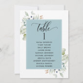 緑、シーティングプランカード(ゲスト名、青) (裏面)