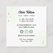 緑 スクエア名刺 (裏面)