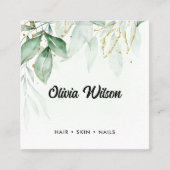 緑 スクエア名刺 (正面)