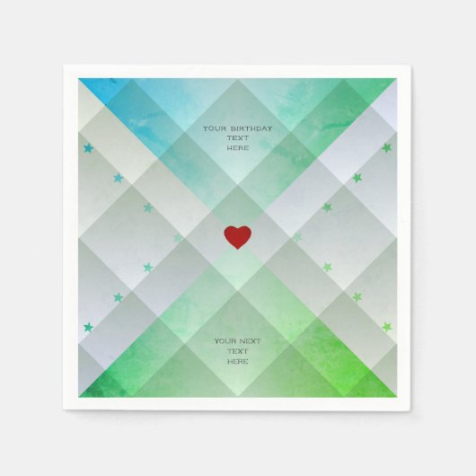 緑 スタンダードカクテルナプキン (正面)
