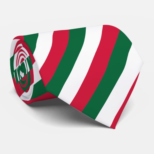 緑、タイ赤と白ストライプのグ ネクタイ (ロール)