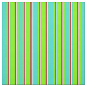 緑、ターコイズ、白、茶色の色の線 ファブリック (見本)