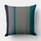 緑、ティール（緑がかった色）、ピンクの抽象芸術 クッション (裏面)