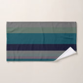 緑、ティール（緑がかった色）、ピンクの抽象芸術 バスタオルセット (ハンドタオル)