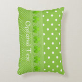緑、ドット、シャムロック アクセントクッション (正面(垂直))