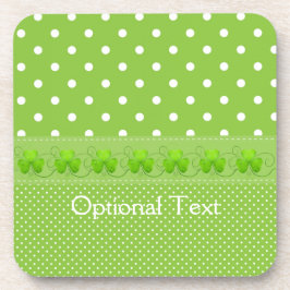 緑、ドット、シャムロック コースター