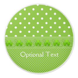 緑、ドット、シャムロック セラミックノブ