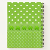 緑、ドット、シャムロック ノートブック (裏面)
