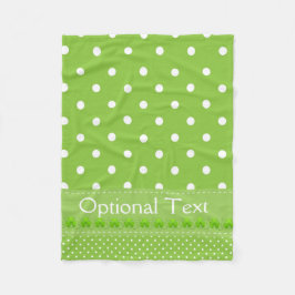 緑、ドット、シャムロック フリースブランケット